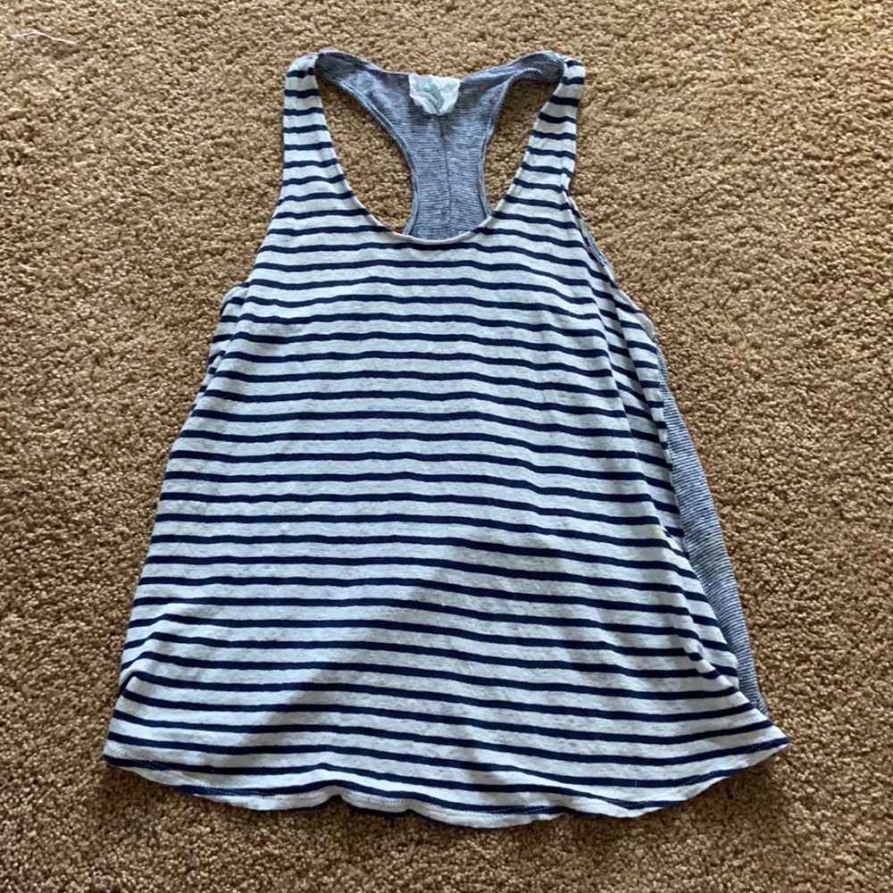 Blue Striped Tank Top